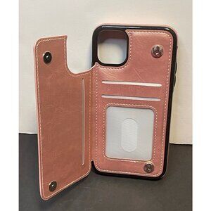 iPhone 11 Wallet Case card holder ONETOP leather shockproof rose gold new